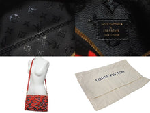 Load image into Gallery viewer, 新品同様品 LOUIS VUITTON × UF ルイヴィトン × ウルス フィッシャー スピーディバンドリエール25 ハンドバッグ M45552 レッド 中古 4b000231