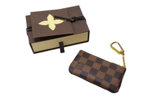 画像をギャラリービューアに読み込む, 新品未使用 LOUIS VUITTON ルイヴィトン ダミエ ポシェットクレ コインケース カードケース N62658 ブラウン 中古 4b000234