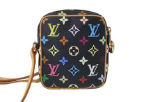 画像をギャラリービューアに読み込む, LOUIS VUITTON ルイヴィトン モノグラムマルチカラー リフト ショルダーバッグ ブラック M40056 村上隆 美品 中古 4b000237