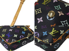 画像をギャラリービューアに読み込む, LOUIS VUITTON ルイヴィトン モノグラムマルチカラー リフト ショルダーバッグ ブラック M40056 村上隆 美品 中古 4b000237