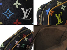 画像をギャラリービューアに読み込む, LOUIS VUITTON ルイヴィトン モノグラムマルチカラー リフト ショルダーバッグ ブラック M40056 村上隆 美品 中古 4b000237
