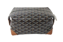 画像をギャラリービューアに読み込む, 新品未使用 GOYARD ゴヤール ボウリング25 トイレタリーバッグ クラッチバッグ BOWLIN025TY01CL01P ブラック PVC レザー 中古 4c075956