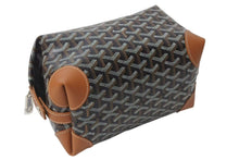 画像をギャラリービューアに読み込む, 新品未使用 GOYARD ゴヤール ボウリング25 トイレタリーバッグ クラッチバッグ BOWLIN025TY01CL01P ブラック PVC レザー 中古 4c075956