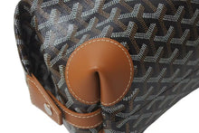 画像をギャラリービューアに読み込む, 新品未使用 GOYARD ゴヤール ボウリング25 トイレタリーバッグ クラッチバッグ BOWLIN025TY01CL01P ブラック PVC レザー 中古 4c075956
