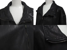 画像をギャラリービューアに読み込む, DOLCE &amp; GABBANA ドルチェアンドガッバーナ ラムレザーブルゾン ブラック サイズ56 LS - G9N16L 美品 中古 4b000258