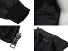 画像をギャラリービューアに読み込む, DOLCE &amp; GABBANA ドルチェアンドガッバーナ ラムレザーブルゾン ブラック サイズ56 LS - G9N16L 美品 中古 4b000258