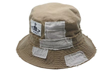 Load image into Gallery viewer, Vivienne Westwood ヴィヴィアンウエストウッド パッチワークバケットハット コットン ブラウン サイズM〜S 美品 中古 4b000259