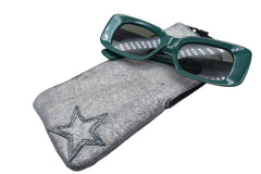CHROME HEARTS ESTREL LA Sunglasses Star Silver 925 Green Eyewear 51□20-140 Good Condition Used 4b000266