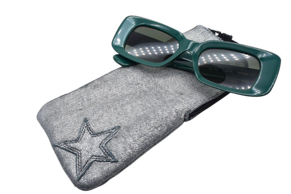 CHROME HEARTS ESTREL LA Sunglasses Star Silver 925 Green Eyewear 51□20-140 Good Condition Used 4b000266