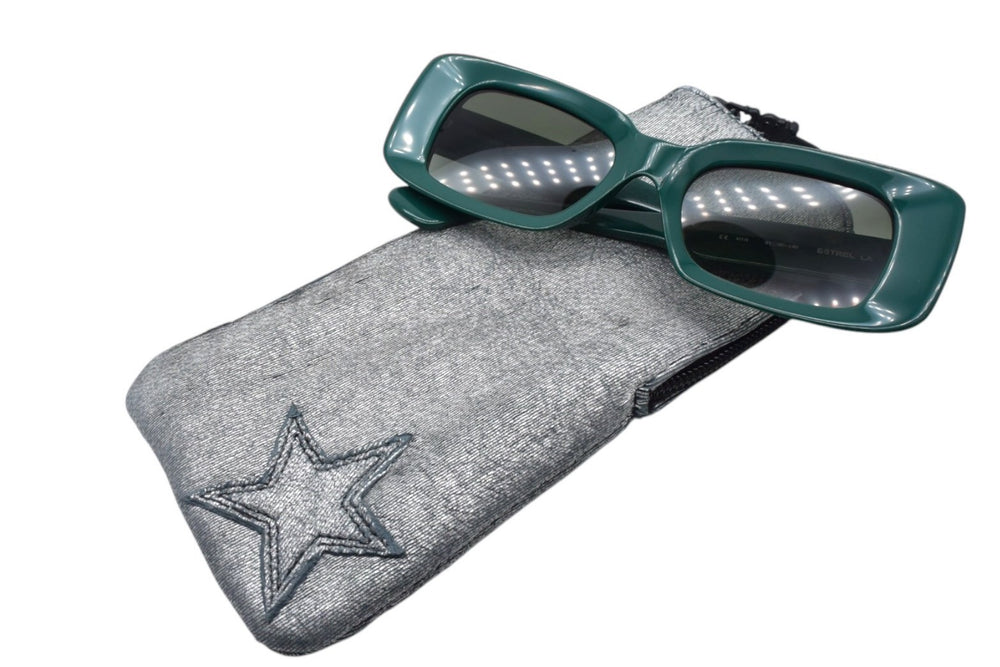 CHROME HEARTS ESTREL LA Sunglasses Star Silver 925 Green Eyewear 51□20-140 Good Condition Used 4b000266
