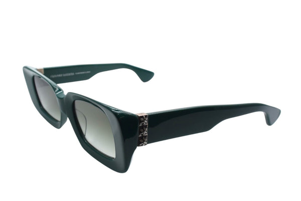 CHROME HEARTS ESTREL LA Sunglasses Star Silver 925 Green Eyewear 51□20-140 Good Condition Used 4b000266