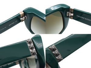 CHROME HEARTS ESTREL LA Sunglasses Star Silver 925 Green Eyewear 51□20-140 Good Condition Used 4b000266