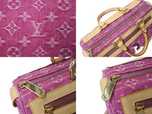 Load image into Gallery viewer, LOUIS VUITTON ルイヴィトン ネオスピーディ ハンドバッグ M95214 モノグラム デニム ピンク ゴールド金具 美品 中古 4b000267