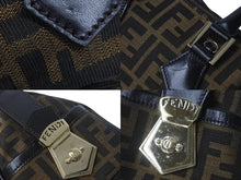 Load image into Gallery viewer, FENDI フェンディ ズッカ柄 ミニハンドバッグ ボストンバッグ型 2288-8BL103-JWU-089 キャンバス レザー ブラウン 美品 中古 4b000273