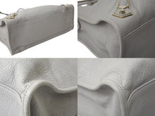 画像をギャラリービューアに読み込む, BALENCIAGA バレンシアガ ザ シティ メタリックエッジ 2WAYバッグ ハンドバッグ ワンショルダーバッグ グレー ゴールド 美品 中古 4b000276