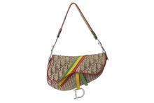 Load image into Gallery viewer, 極美品 Christian Dior クリスチャンディオール サドルバッグ ハンドバッグ ラスタカラー シルバー 04年 中古 4b000280