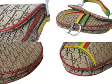 Load image into Gallery viewer, 極美品 Christian Dior クリスチャンディオール サドルバッグ ハンドバッグ ラスタカラー シルバー 04年 中古 4b000280