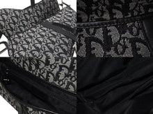 画像をギャラリービューアに読み込む, 極美品 Christian Dior クリスチャンディオール トロッター サドルバッグ ブラック ガリアーノ期 シルバー金具 ワンショルダー ロゴ 中古 4b000281