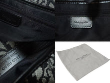 画像をギャラリービューアに読み込む, 極美品 Christian Dior クリスチャンディオール トロッター サドルバッグ ブラック ガリアーノ期 シルバー金具 ワンショルダー ロゴ 中古 4b000281