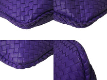 画像をギャラリービューアに読み込む, BOTTEGA VENETA ボッテガヴェネタ イントレチャート ホーボー ワンショルダーバッグ ミデュアム パープル B012867351 美品 中古 4b000284