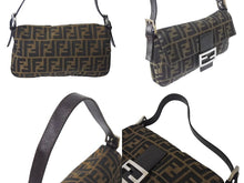 Load image into Gallery viewer, FENDI フェンディ マンマバケット ワンショルダーバッグ 26424 ズッカ柄 ブラウン シルバー金具 美品 中古 4b000286