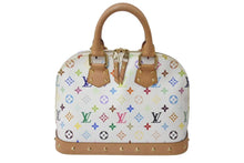 Load image into Gallery viewer, LOUIS VUITTON ルイヴィトン モノグラムマルチ アルマPM ハンドバッグ 新型 M40443 村上隆 ホワイト ゴールド金具 美品 中古 4b000287
