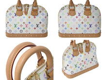 Load image into Gallery viewer, LOUIS VUITTON ルイヴィトン モノグラムマルチ アルマPM ハンドバッグ 新型 M40443 村上隆 ホワイト ゴールド金具 美品 中古 4b000287
