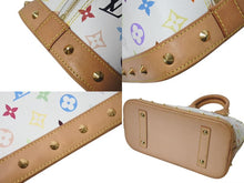 Load image into Gallery viewer, LOUIS VUITTON ルイヴィトン モノグラムマルチ アルマPM ハンドバッグ 新型 M40443 村上隆 ホワイト ゴールド金具 美品 中古 4b000287