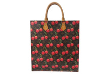 Load image into Gallery viewer, 極美品 LOUIS VUITTON ルイヴィトン モノグラム チェリー サックプラ トートバッグ ブラウン M95010 村上隆 2005年春夏 中古 4b000288