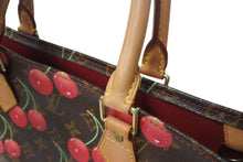 Load image into Gallery viewer, 極美品 LOUIS VUITTON ルイヴィトン モノグラム チェリー サックプラ トートバッグ ブラウン M95010 村上隆 2005年春夏 中古 4b000288