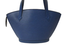 Load image into Gallery viewer, LOUIS VUITTON ルイヴィトン ハンドバッグ トートバッグ サンジャック エピレザー ブルー ゴールド金具 M52275 美品 中古 4b000290