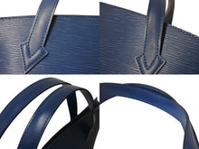 Load image into Gallery viewer, LOUIS VUITTON ルイヴィトン ハンドバッグ トートバッグ サンジャック エピレザー ブルー ゴールド金具 M52275 美品 中古 4b000290