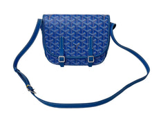 画像をギャラリービューアに読み込む, GOYARD ゴヤール ベルヴェデーレPM ショルダーバッグ BELVE3PMLTY09CG09P ブルー PVC レザー シルバー金具 美品 中古 4b000292