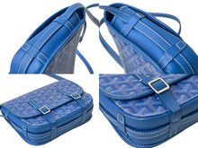画像をギャラリービューアに読み込む, GOYARD ゴヤール ベルヴェデーレPM ショルダーバッグ BELVE3PMLTY09CG09P ブルー PVC レザー シルバー金具 美品 中古 4b000292
