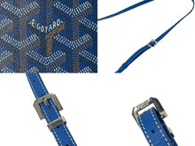 画像をギャラリービューアに読み込む, GOYARD ゴヤール ベルヴェデーレPM ショルダーバッグ BELVE3PMLTY09CG09P ブルー PVC レザー シルバー金具 美品 中古 4b000292