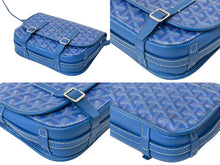 画像をギャラリービューアに読み込む, GOYARD ゴヤール ベルヴェデーレPM ショルダーバッグ BELVE3PMLTY09CG09P ブルー PVC レザー シルバー金具 美品 中古 4b000292