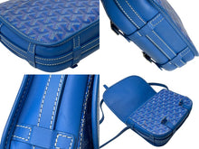 画像をギャラリービューアに読み込む, GOYARD ゴヤール ベルヴェデーレPM ショルダーバッグ BELVE3PMLTY09CG09P ブルー PVC レザー シルバー金具 美品 中古 4b000292