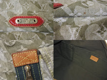 画像をギャラリービューアに読み込む, LOUIS VUITTON ルイヴィトン モノグラモフラージュ リス ボストンバッグ カーキ 村上隆 デニム 08AW M95771 美品 中古 4b000299
