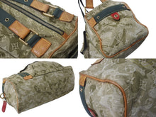 画像をギャラリービューアに読み込む, LOUIS VUITTON ルイヴィトン モノグラモフラージュ リス ボストンバッグ カーキ 村上隆 デニム 08AW M95771 美品 中古 4b000299