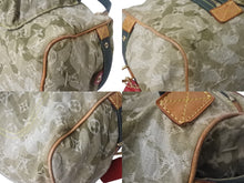 画像をギャラリービューアに読み込む, LOUIS VUITTON ルイヴィトン モノグラモフラージュ リス ボストンバッグ カーキ 村上隆 デニム 08AW M95771 美品 中古 4b000299