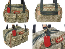 Load image into Gallery viewer, LOUIS VUITTON ルイヴィトン モノグラム ジャスミン 村上隆 ハンドバッグ デニム FL2018 M95772 カーキ 美品 中古 4b000300