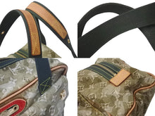 Load image into Gallery viewer, LOUIS VUITTON ルイヴィトン モノグラム ジャスミン 村上隆 ハンドバッグ デニム FL2018 M95772 カーキ 美品 中古 4b000300
