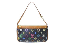 画像をギャラリービューアに読み込む, LOUIS VUITTON ルイヴィトン ポシェットアクセソワール アクセサリーポーチ M92648 モノグラム マルチカラー ブラック 美品 中古 4b000301