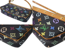 画像をギャラリービューアに読み込む, LOUIS VUITTON ルイヴィトン ポシェットアクセソワール アクセサリーポーチ M92648 モノグラム マルチカラー ブラック 美品 中古 4b000301