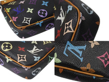 画像をギャラリービューアに読み込む, LOUIS VUITTON ルイヴィトン ポシェットアクセソワール アクセサリーポーチ M92648 モノグラム マルチカラー ブラック 美品 中古 4b000301