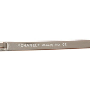 極美品 CHANEL シャネル ハーフリム サングラス アイウェア 4092-B c.124/7B サイズ62□15 120 ココマーク ラインストーン 中古 4a000611