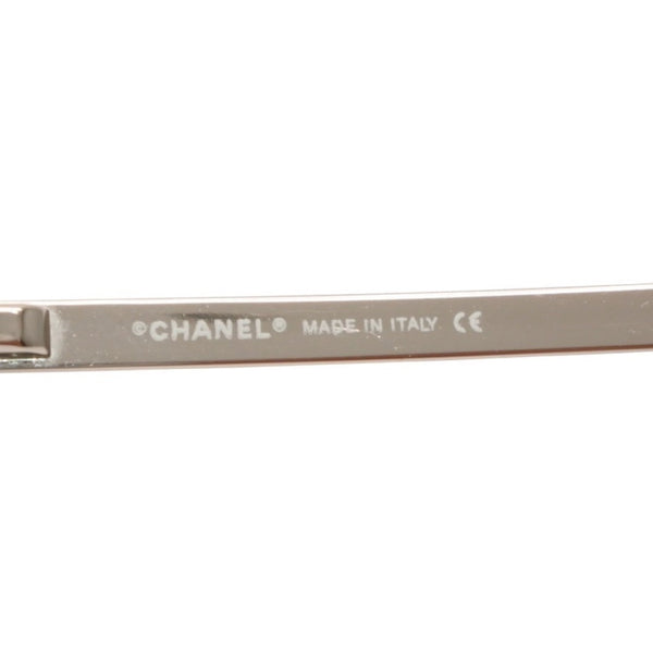 極美品 CHANEL シャネル ハーフリム サングラス アイウェア 4092-B c.124/7B サイズ62□15 120 ココマーク ラインストーン 中古 4a000611