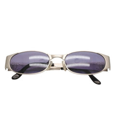 CHANEL Sunglasses Eyewear 09613 45002 Coco Mark Punching Logo Metal Silver Gray Good Condition Used 4a000609
