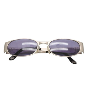 CHANEL Sunglasses Eyewear 09613 45002 Coco Mark Punching Logo Metal Silver Gray Good Condition Used 4a000609