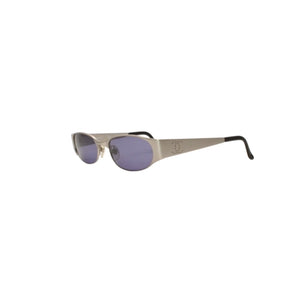 CHANEL Sunglasses Eyewear 09613 45002 Coco Mark Punching Logo Metal Silver Gray Good Condition Used 4a000609